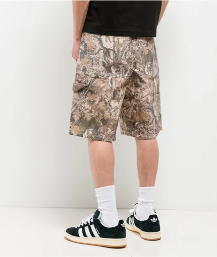 Ninth Hall Faded Camo Double Knee Loose Carpenter Shorts