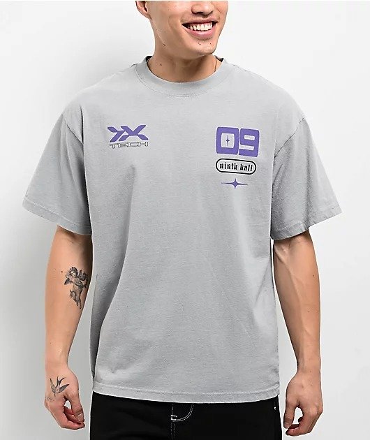 Ninth Hall Import Nights Vintage Grey T-Shirt Ninth Hall Import Nights Vintage Grey T-Shirt