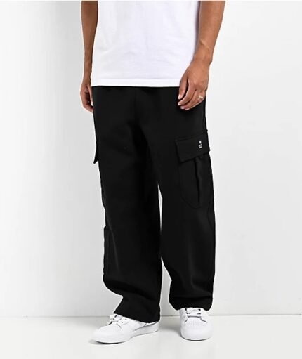 Ninth Hall Stash Black Baggy Cargo Men’s Sweatpants