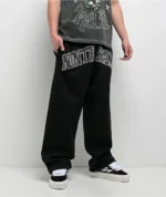 Ninth Hall Rhinestone Black Oversized Sweatpants